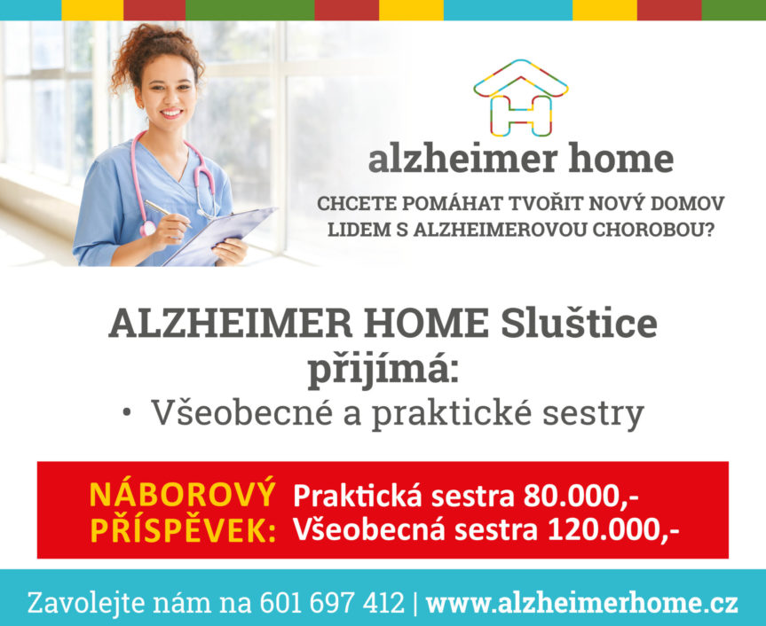 Alzheimer Home Sluštice poptává zdravotnický personál